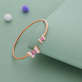 Elegant Vibrant Flutter 925 Rose Gold Polish Women Silver Kada