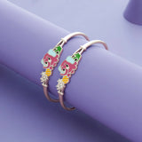 Elephant Heart Charm 18k Silver Kid Bangle (0-5 Yrs)