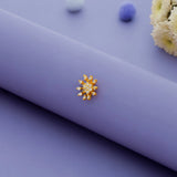 Endearing Gold Polish 925 Silver Nosepin