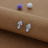 Eternal Glow 925 Silver J Type Earring