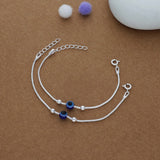 Evil Eye Bead Cartoon & Charm 925 Silver Kid Anklet(0-6 Yrs)