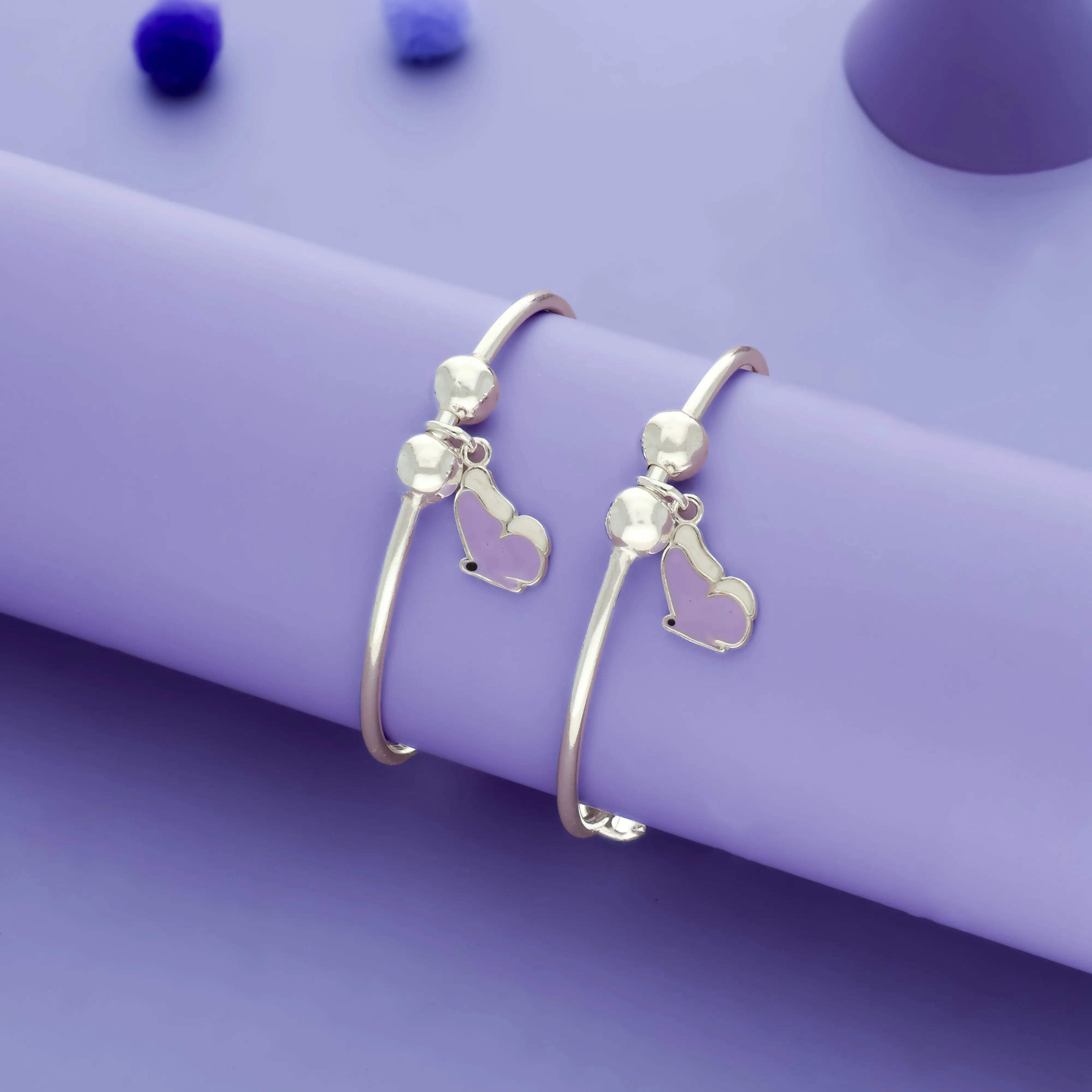 Fairy Wing Adjustable Silver Baby Bangles