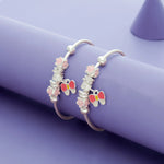 Flora Flutter Charm Silver Baby Bangles (0-5 Yrs)
