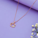 Floral Heart 925 Silver Chain Necklace