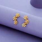 Floral Grace 925 Sterling Silver Stud Earrings