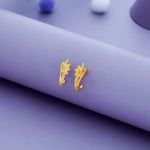 Floral Wave 925 Silver J-Type Earring