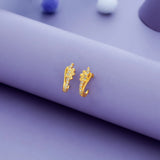 Floral Wave 925 Silver J-Type Earring