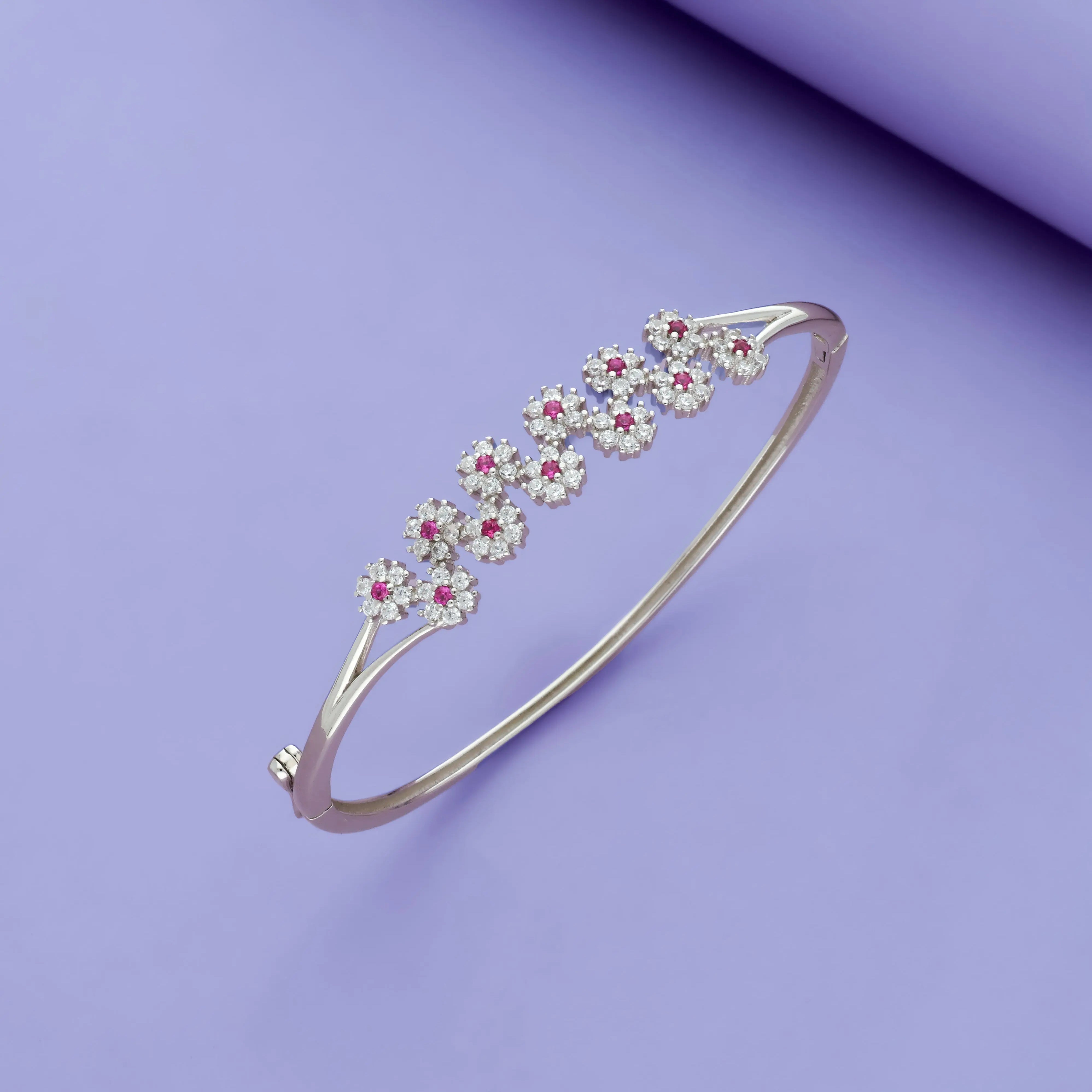 Floral Royale 925 Silver Kid Bangle