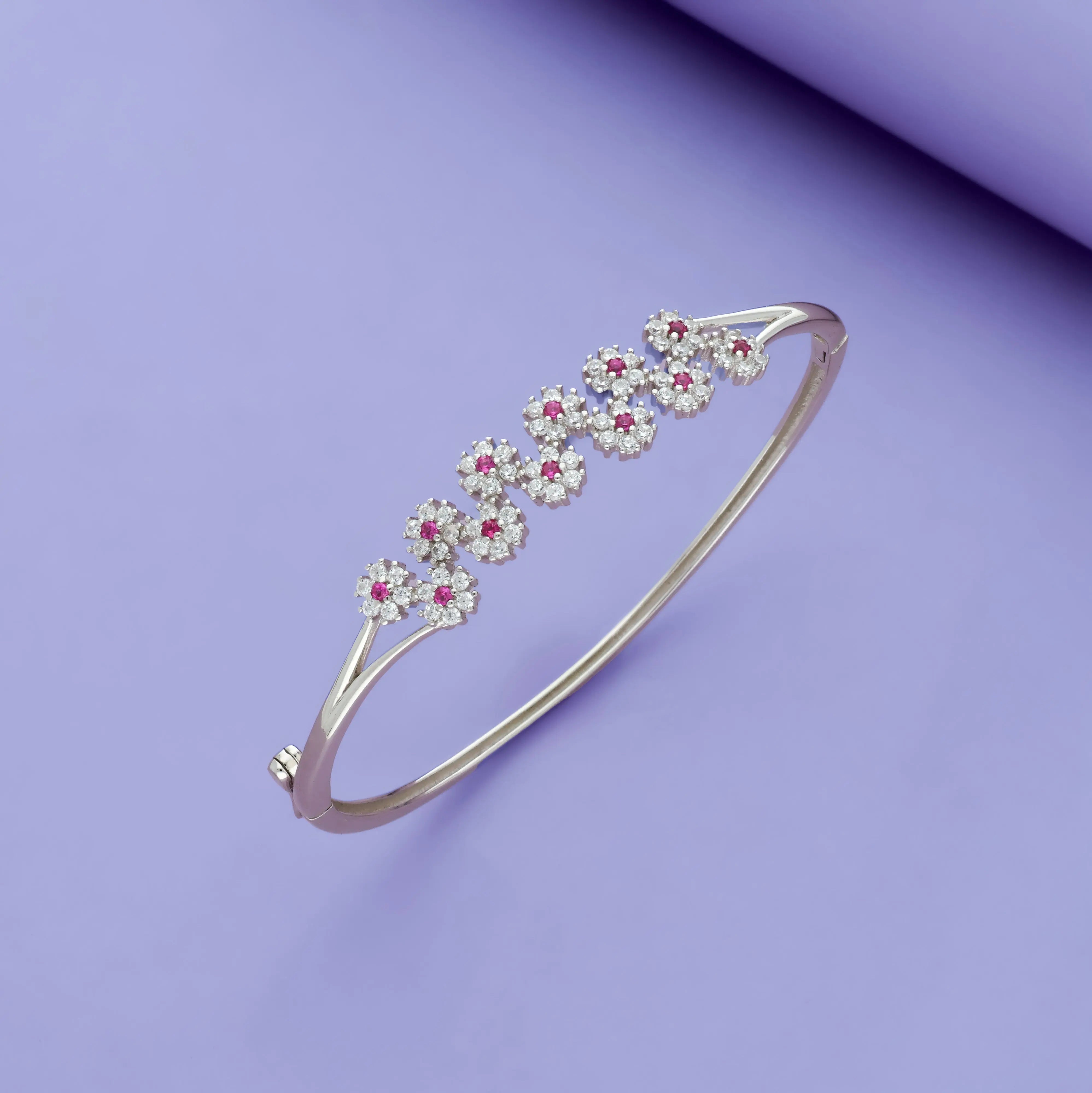 Floral Royale 925 Silver Kid Bangle