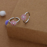 Floret Adjustable 925 Silver Fancy Toering