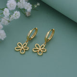 Flower Joy 18K Gold Polish Silver Hoop (5+ Yrs)