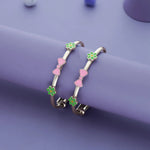 Flower Bow 925 Silver Kids Bangles (0-5 Yrs)