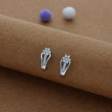 Fluidity 925 Silver J Type Earring