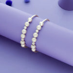 Frosted Glow 925 Silver Bangles for Kids