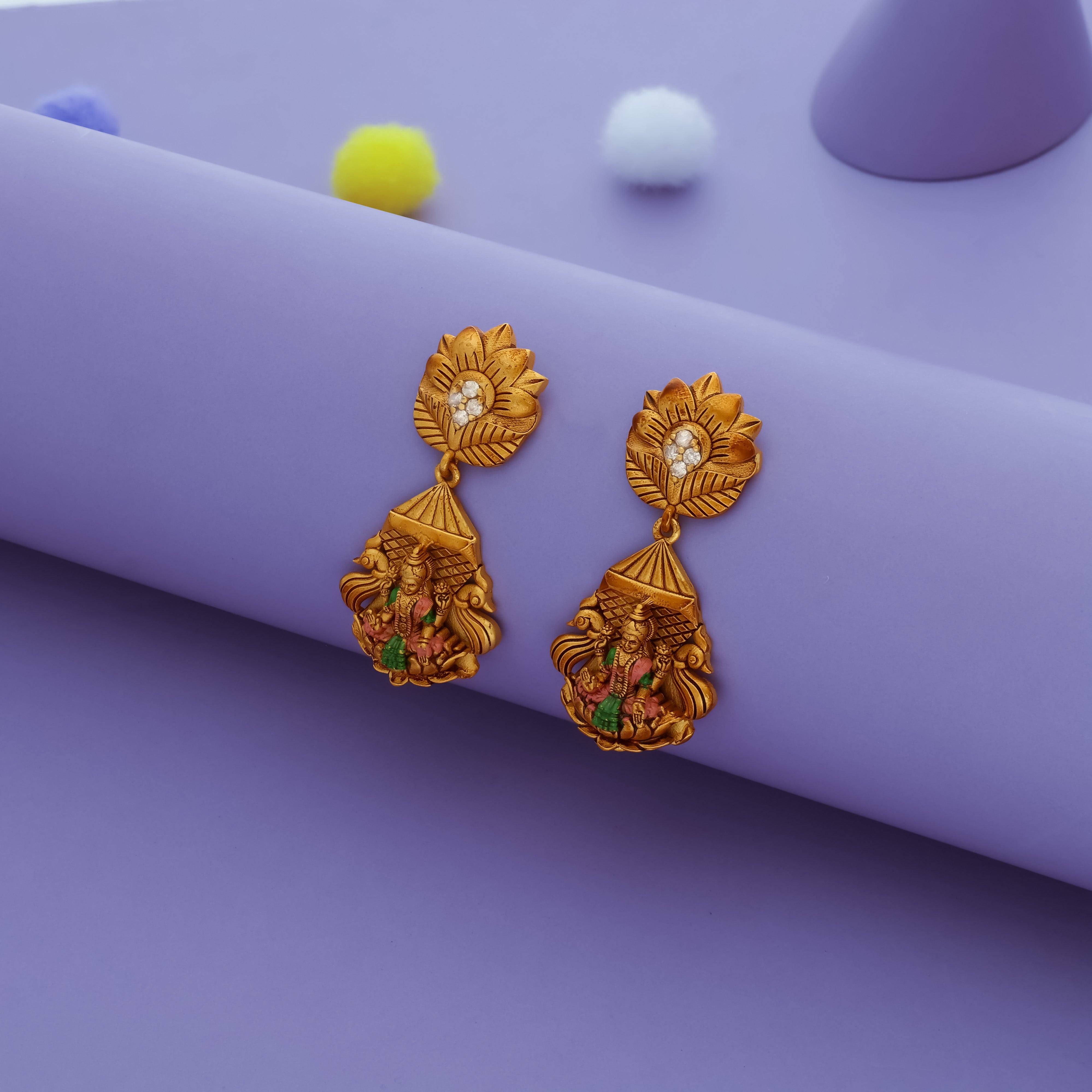 Gauri Parvathi 925 Sterling Silver Jhumkas