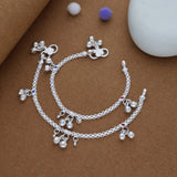 Giggle Bells Traditional 925 Silver Kid Anklet(3-4 Yrs)