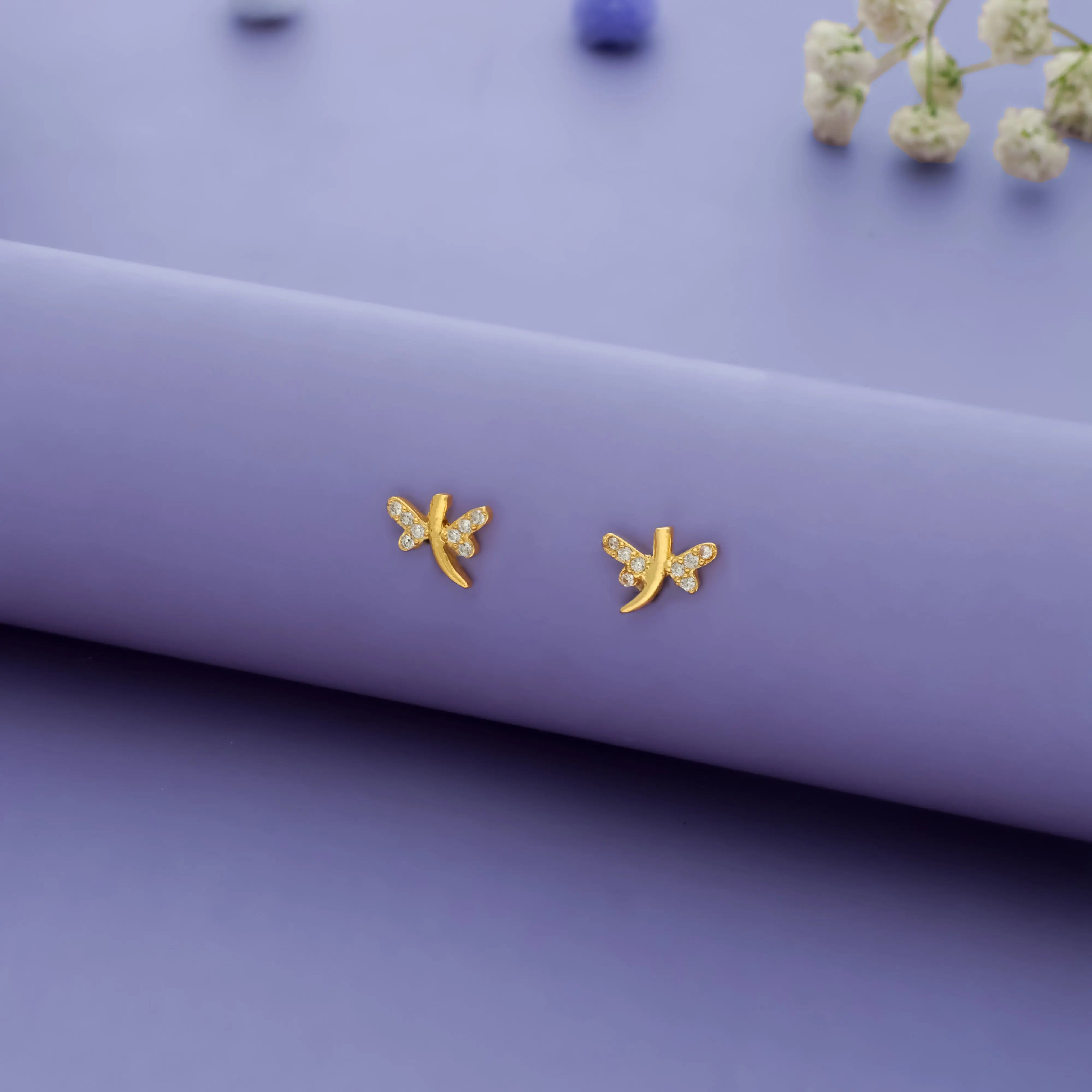 GlanceFly 925 Silver Kid Stud Earring