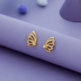 Gold Plated 925 Silver Angelic Wing Studs