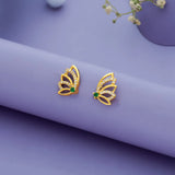 Gold Plated 925 Silver Angelic Wing Studs