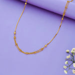 Golden Bead Grace 925 Silver Layered Necklace
