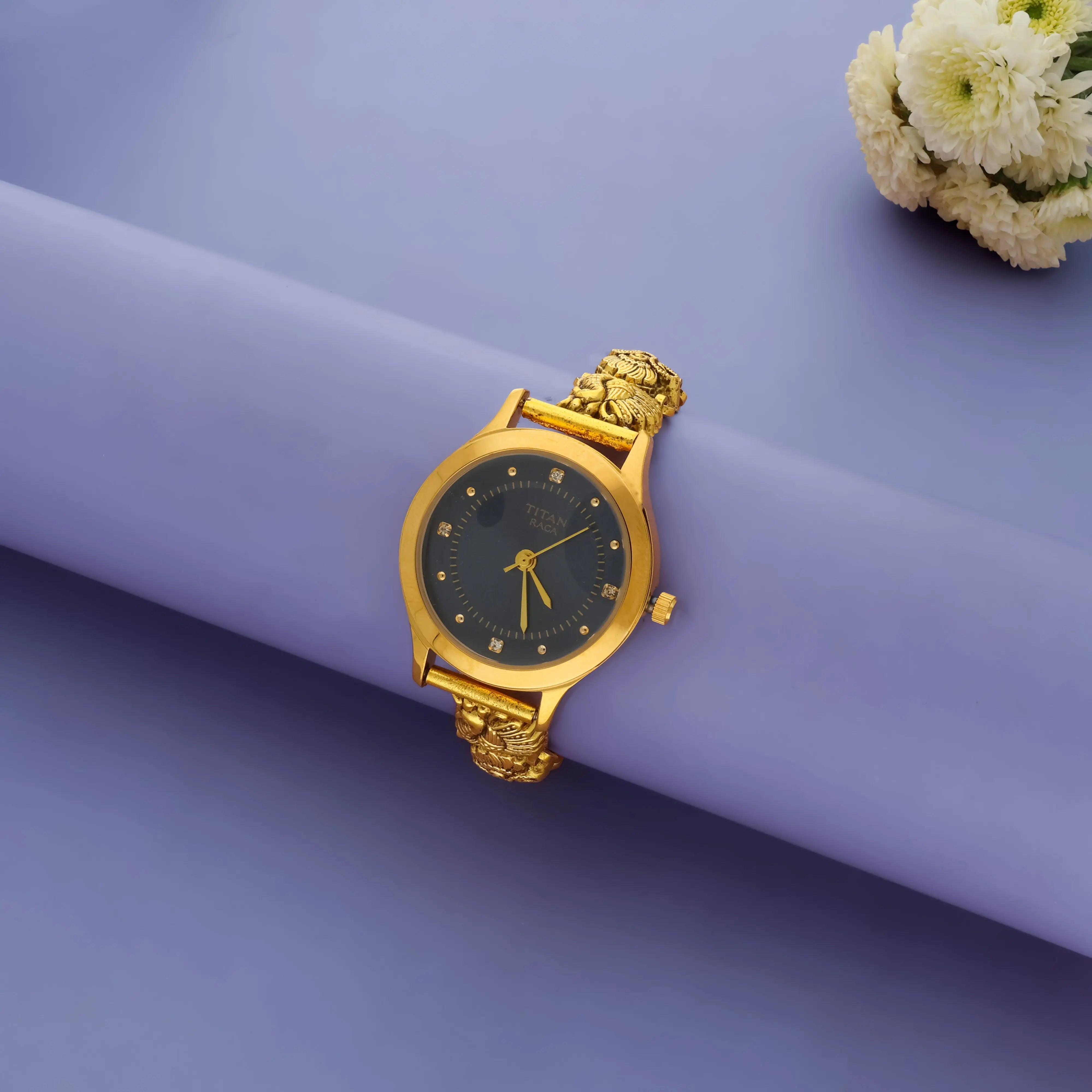 Golden Heritage Emerald 925 Silver Watch