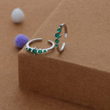 Green Gleam Zircone 925 Silver Toering