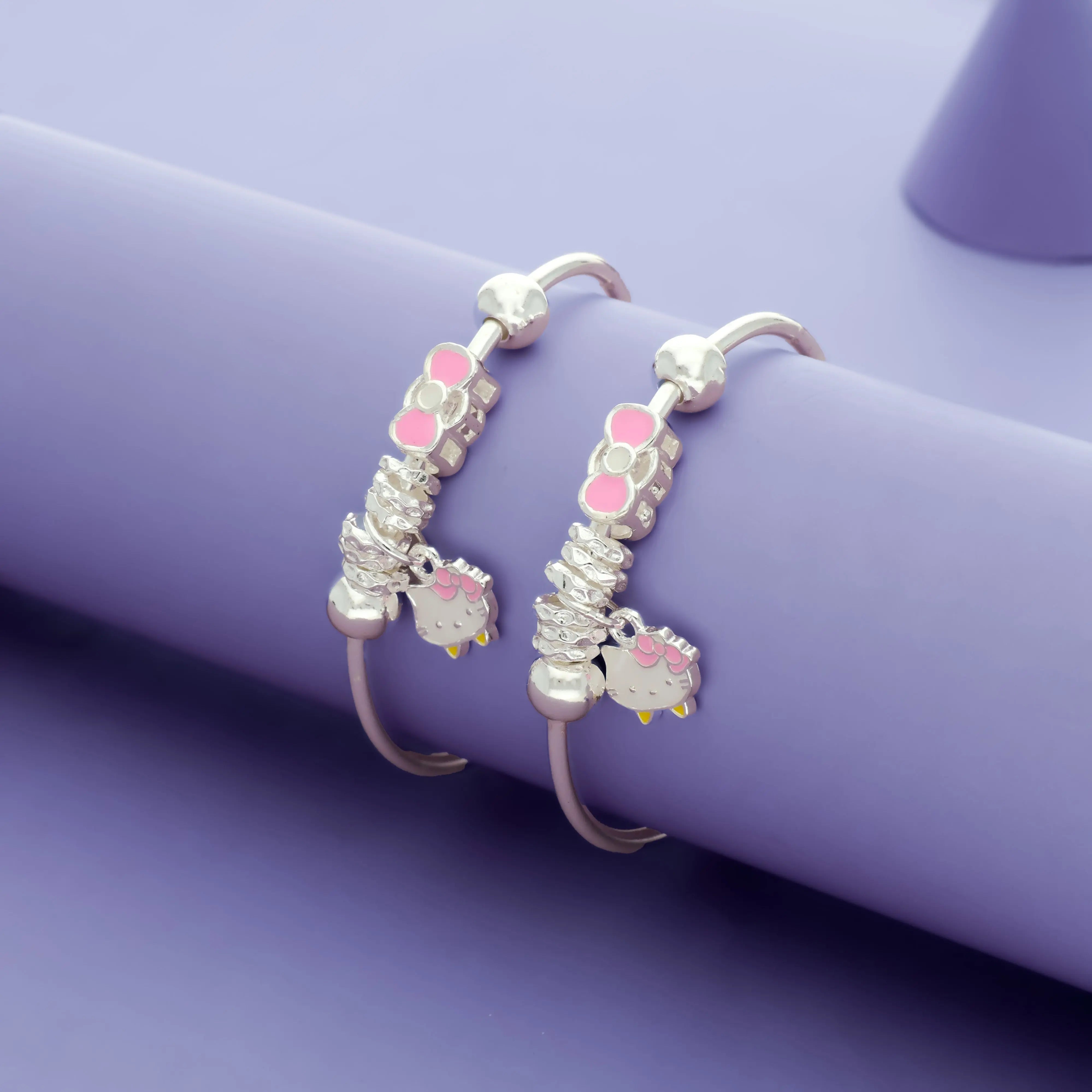 Cloud Kitten 925 Silver Kid Bangles