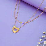 Heart Glow 925 Silver Layered Chain Necklace