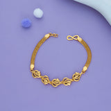 Heart Harmony 925 Gold Polish Silver Bracelet