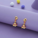 Heart Swing Gold Polish 925 Silver Jhumka