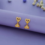 Heartfelt Sparkle 925 Silver Jhumka Earrings