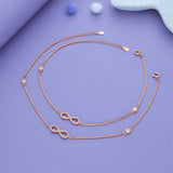 Infinity Crystal Charm 925 Silver Women Anklet