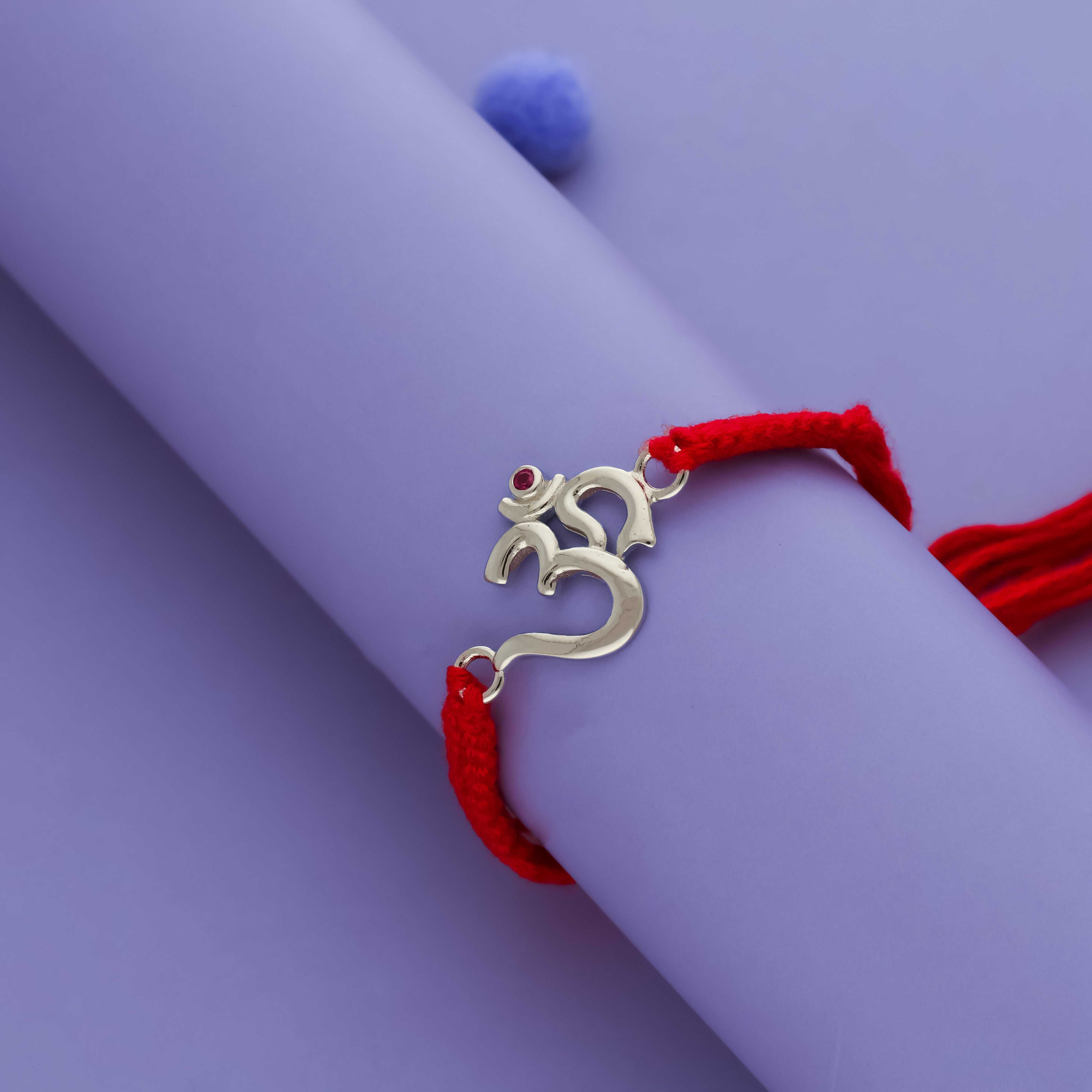 Classic Om 925 Sterling Silver Rakhi