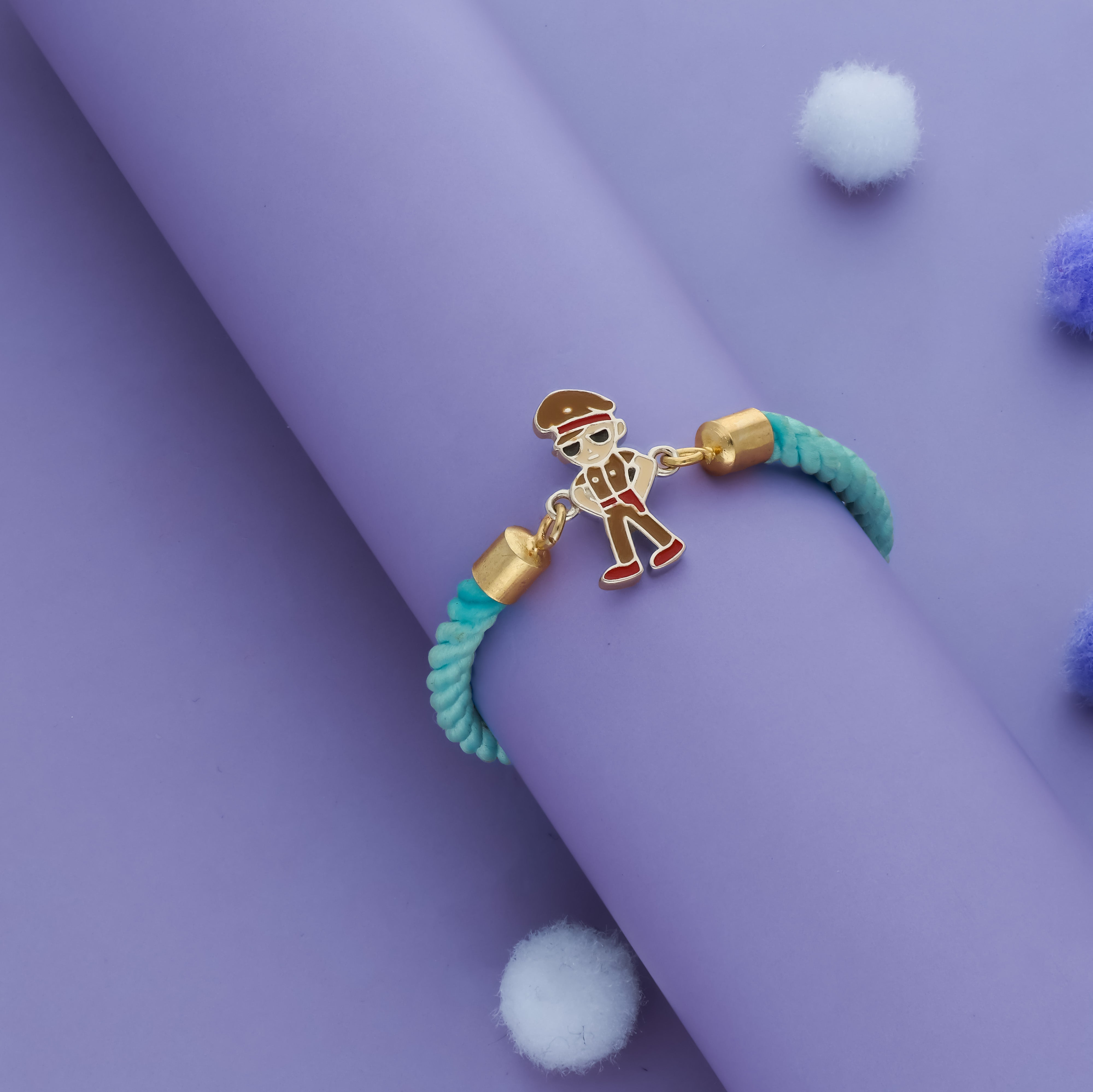 Little Cop 925 Silver Kids Rakhi