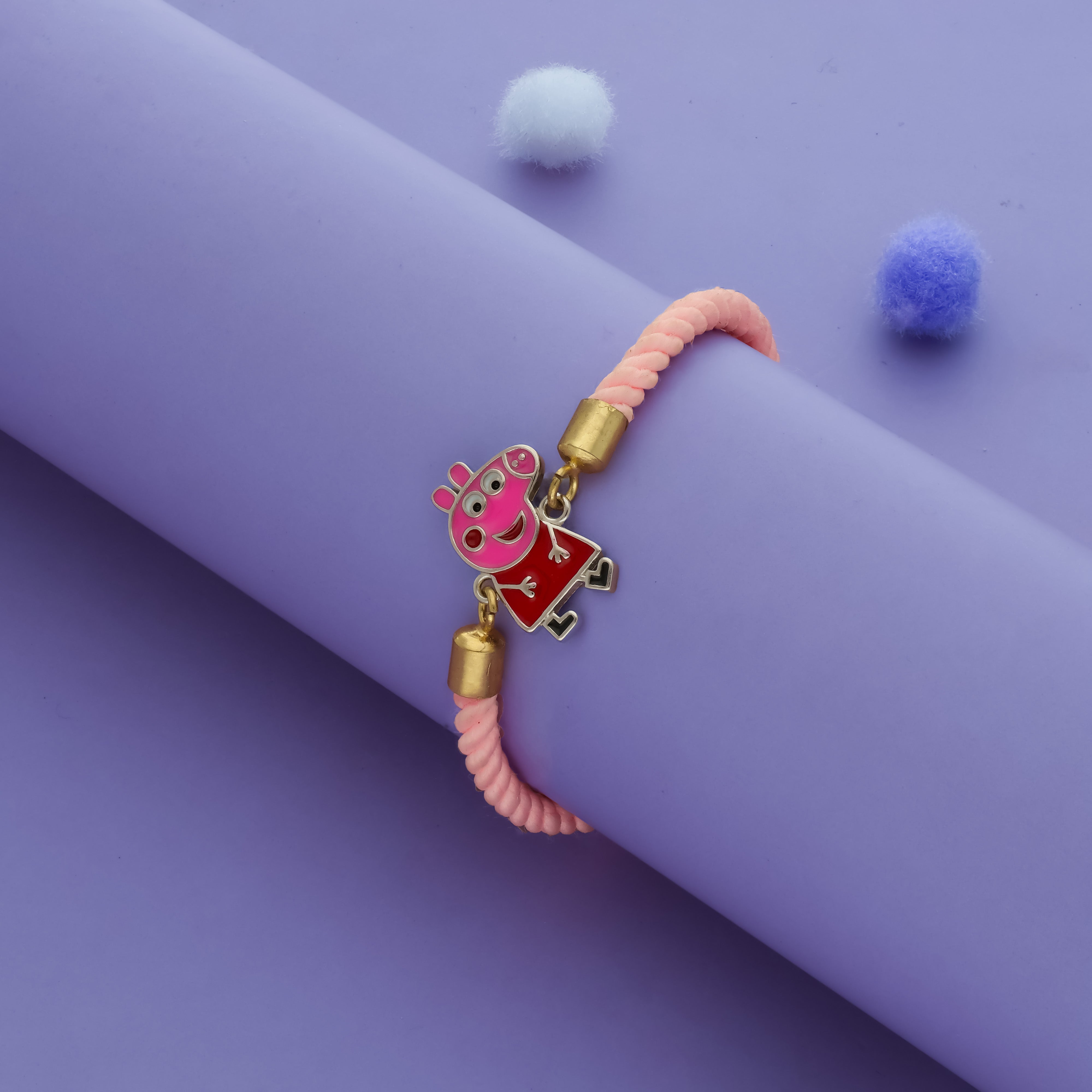 Peppa Pig 925 Silver Kids Rakhi