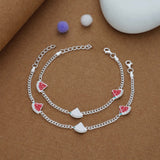Juicy Watermelon Charm 925 Silver Kid Anklet (4-6 Yrs)