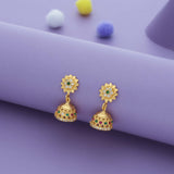 Kamala Mani Gold Polish 925 Silver Jhumka