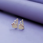 Kitty Bow 925 Silver Kid Hoop Earring (3+ Yrs)