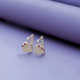Kitty Bow 925 Silver Kid Hoop Earring (3+ Yrs)