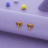 Komalika Traditional 925 Gold Polish Silver Earring