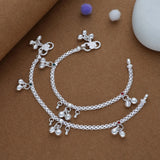 Kundan Traditional 925 Silver Kid Anklet(3-4 Yrs)