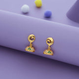 Lakshmi Bala Gold Polish 925 Silver Jhumka