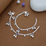 Lakshmi Charan Traditional 925 Silver Kid Anklet(1-2 Yrs)