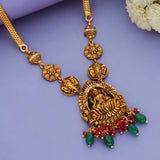 Lakshmi Ganesha 925 Silver Traditional Haram Necklace
