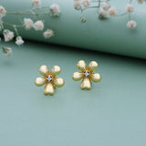 Little Blossom 18K Gold Polish Silver Studs