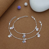 Little Bunny Charm 925 Silver Kid Anklet (4-6 Yrs)