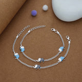 Little Elephant Charm 925 Silver Kid Anklet (4-6 Yrs)