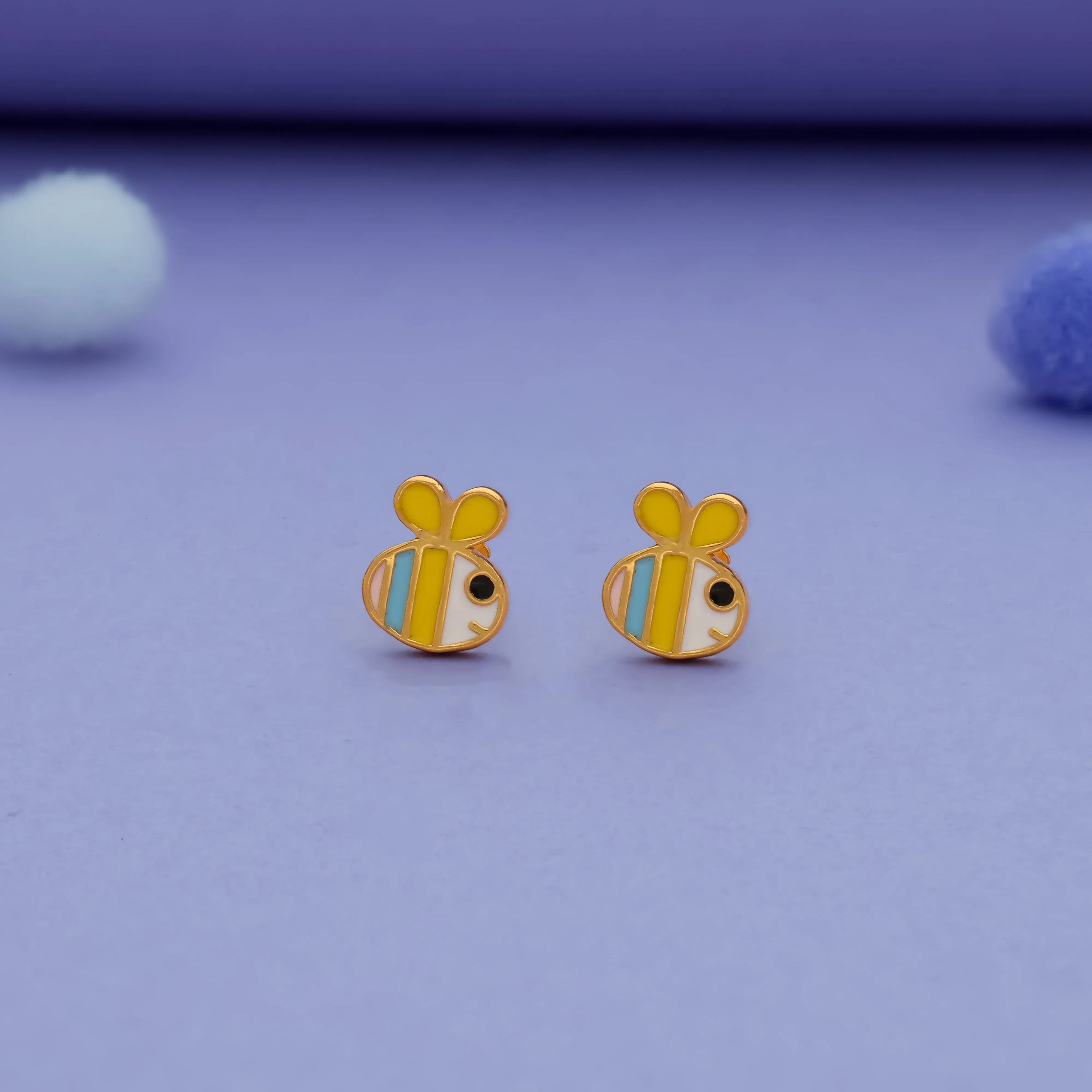 Little Honey Bee 925 Sterling Silver Kids Stud (3+ Yrs)