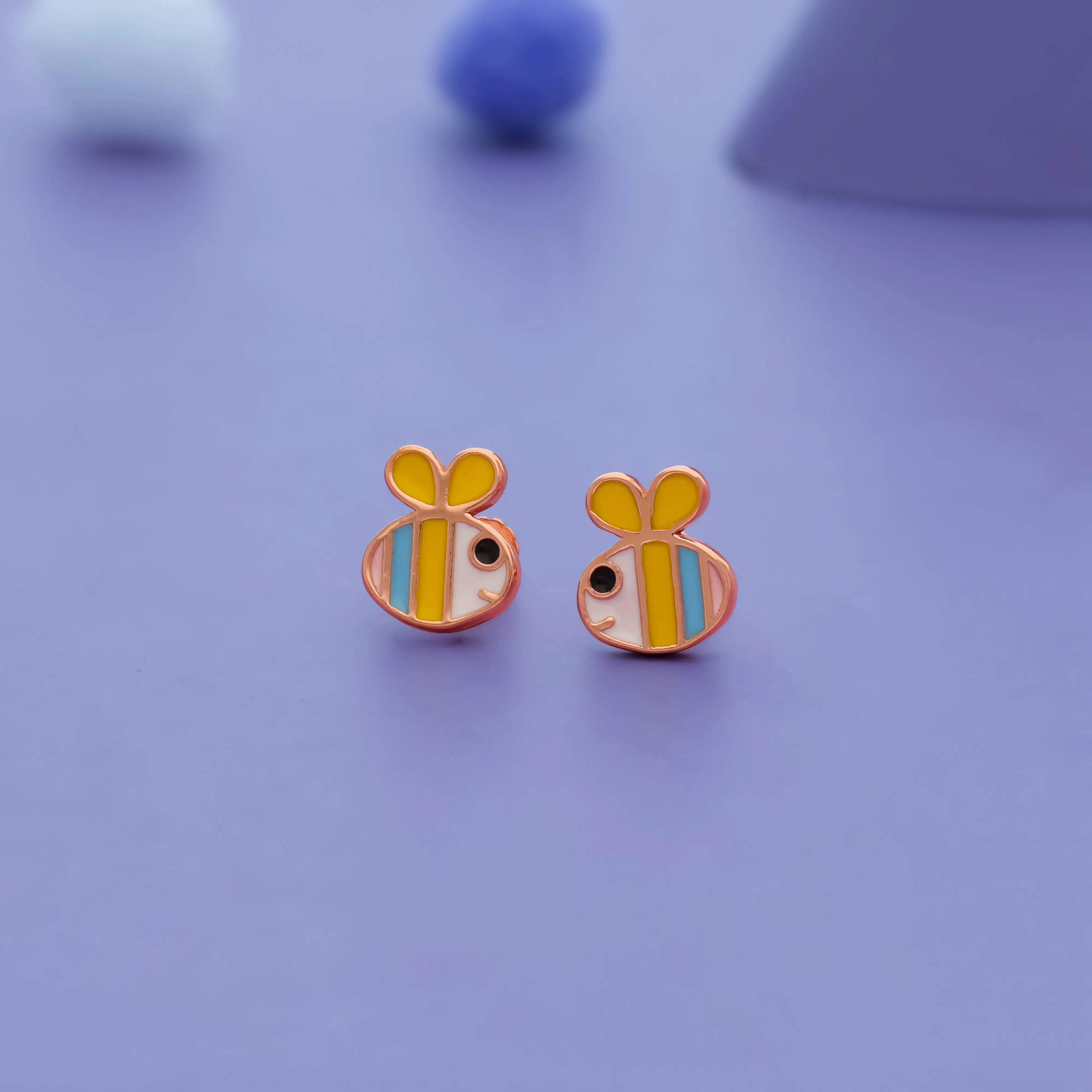 Little Honey Bee 925 Sterling Silver Kids Stud (3+ Yrs)