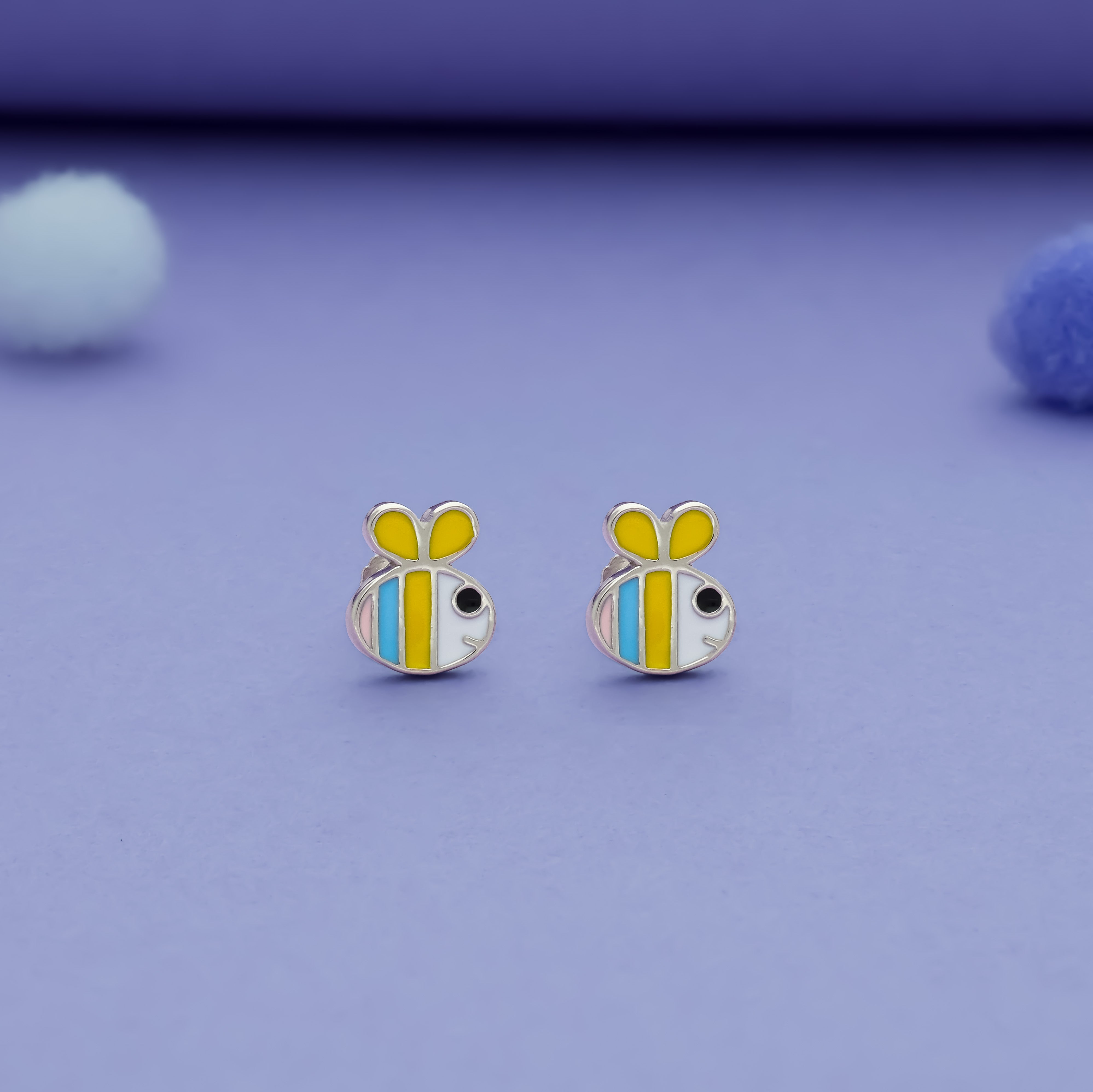 Little Honey Bee 925 Sterling Silver Kids Stud (3+ Yrs)